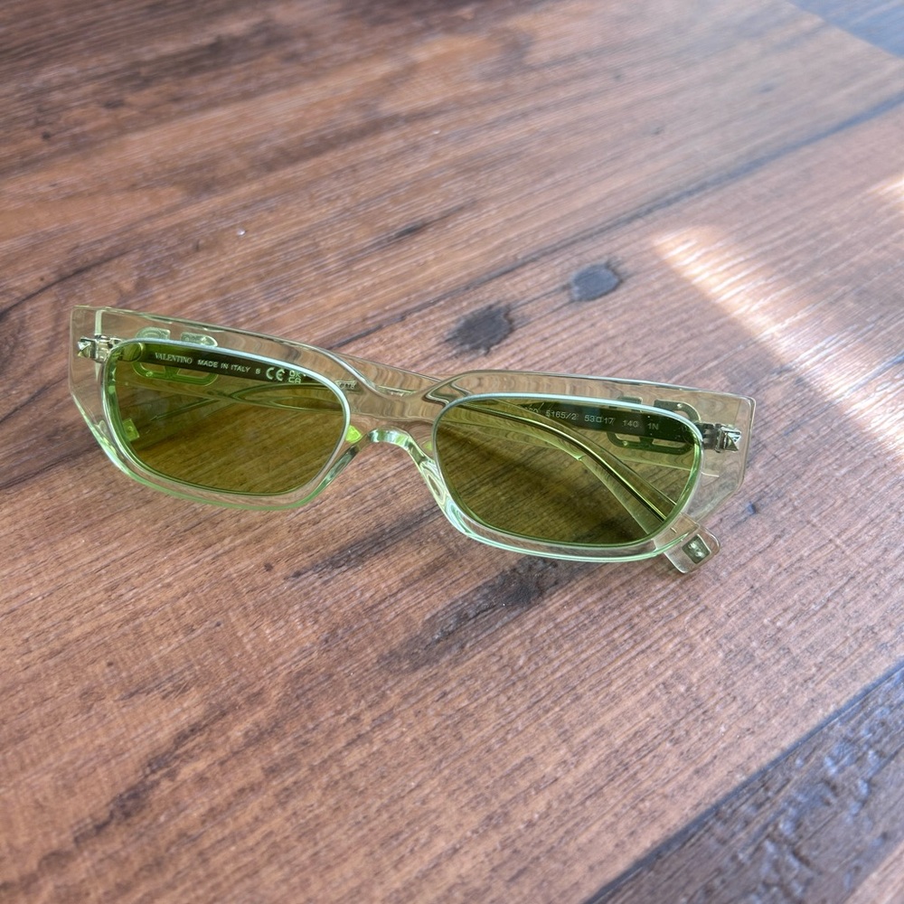 Valentino Light Green Transparent Eyewear